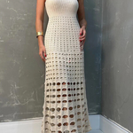 Rustic Patchwork Cutout Off Shoulder Maxi Dress