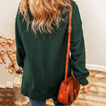 Nadorine Christmas Cow Merry Bright Round Neck Casual Pullover Sweatshirt