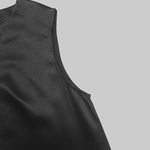 High-Low Loose Solid Color Split-Joint Round-Neck Midi Dresses