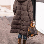 Reversible Sherpa Fleece Long Puffer Coats with Hood Outerwear