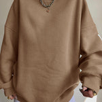 Oversize Sweatshirt Chicago Letter Graphic Long Sleeve Crewneck Pullover Top