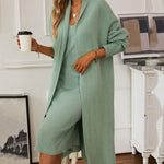 Nadorine Women's Casual Knitted Cardigan And Sweater Dress Two-Piece Set