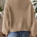 Fashion Trend Lantern Sleeve Simple Casual Coat