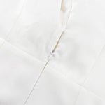 Flared Sleeves Skinny Gauze Pleated See-Through Solid Color Split-Joint Square-Neck Maxi Dresses