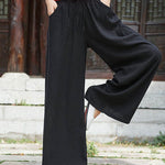 Wide Leg Pants Casual Drawstring Lounge Palazzo Loose Trousers