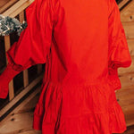 Nutcracker Sequined Button Down Long Sleeve Mini Dress