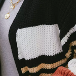 Striped Pattern Longline Cardigan