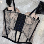 Nadorine Corset Lace Bralette Crop Tank