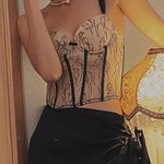 Nadorine Corset Lace Bralette Crop Tank