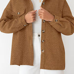 LUGOGNE RELAXED LAPEL OVERSIZED LONG SLEEVE SHIRT