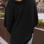 Lapel Knit Long Sleeve Top