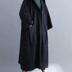 Loose Hooded Trench Long Coat