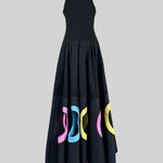 Sleeveless Hollow Pleated Split-Joint Round-neck Maxi Dresses