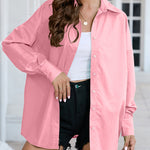 Nadorine Long Sleeve Blouse Button Up Oversized Shirt for Women Casual Loose Business Casual 2026 | Under
