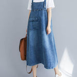 Original Solid Denim Strapless Dress
