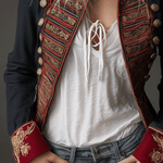 Retro Baroque Double-Breasted Embroidered Jacket
