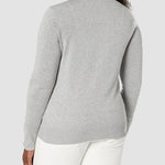 Long Sleeve Choker Top Lightweight Vee Cardigan Sweater