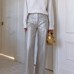 Pistola Tate High-Rise Bowed Wide-Leg Jeans