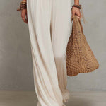 Lightweight Bohemian-style Pleated Chiffon Sleeveless Jumpsuit