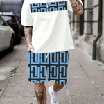 KZZ Men's Tropical-Style Casual Summer Set