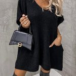 Casual Solid Pocket Tops