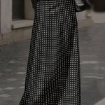 H-Line Loose Polka-Dot Split-Joint Skirts