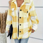Lina ��� Cozy Plaid Knit Jacket