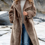 Warm Long Shearling Overcoat Teddy Outerwear