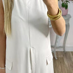 White Sleeveless Suit