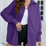 Nadorine Long Sleeve Blouse Button Up Oversized Shirt for Women Casual Loose Business Casual 2026 | Under