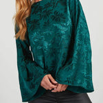 Odette Embossed Wide Sleeve Top