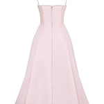 Suspender V-Neck Sleeveless Tutu Maxi Dress