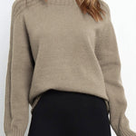 Casual Solid Patchwork Turtleneck Tops