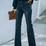Flared Jeans High Waist Stretch Slimming Wide Leg Pants