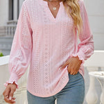 Nadorine Long Sleeve T-Shirt Solid O Neck Elastic Tops for Women Casual Work Office Loose Fit 2026 | Under $40