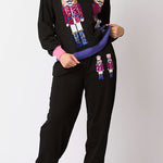 Christmas Soldier Sequined Leisure Sweatshirt and Elastic Waist Loose Pocket Pants Set