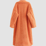 Loose Lamb-wool Coat Teddy Fur Lapel Mid-length Plush Coat