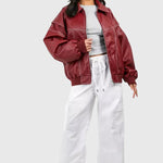 Faye™ - Oversized Leather Jacket