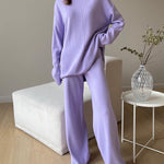 Long Sleeve Loose Casual Mid-Turtleneck Sweater