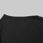 Batwing Sleeves Loose Asymmetric Solid Color One-Shoulder Blouses&Shirts Tops