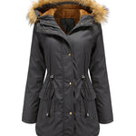 Faux Fur Hood Parka Jacket