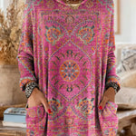 Alice | Retro Ethnic Print Hooded Tunic
