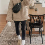 Oversized Full-Zip Teddy Jacket
