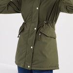 Hooded winter warm fleece coat with cotton padded jacket