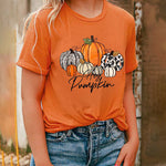 Letter Printed Round Neck Straight Fit Casual T-Shirt