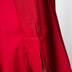 Stylish Loose Stand-Collar Long Sleeves Midi Dress