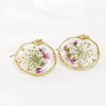 Retro Country Style Dried Flower Earrings