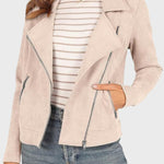 Timeless Suede Cropped Biker Jacket