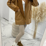 Warm short sherpa women's jacket