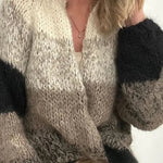Seasonal Treats Mixed Colours Ballnoon Sleeve Loose Cardigan